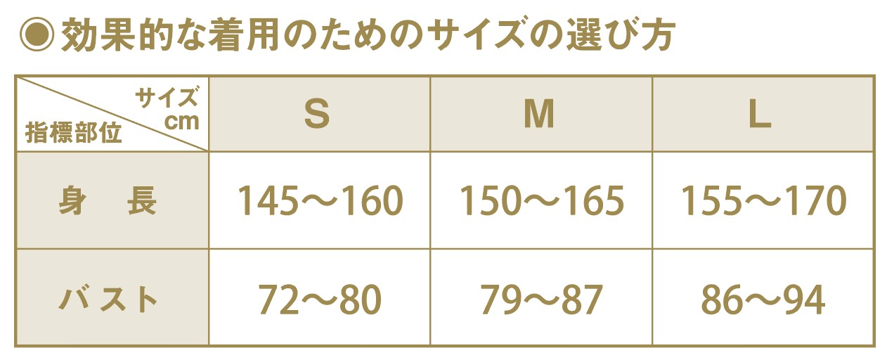 効果的な着用のためのサイズの選び方